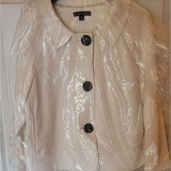 WHITE SINGLE BREASTED JACKET - Picture 1 of 4
